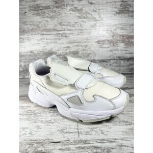 Women's Adidas Falcon RX White Leather Slip On Sneakers Sz 8.5